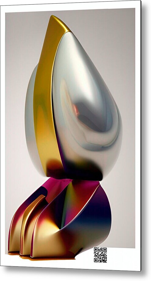 Sculpture Metal Print featuring the digital art You will Love it by Rafael Salazar