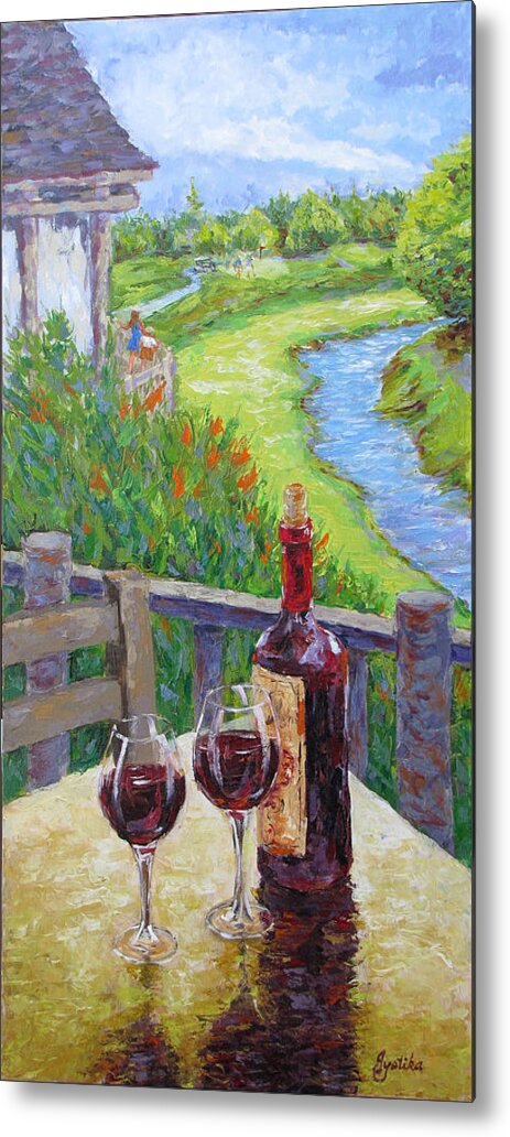 Wine Metal Print featuring the painting Finest Hour by Jyotika Shroff