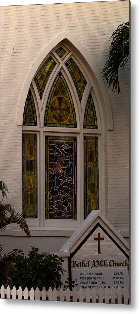 Ame Church Metal Print featuring the photograph Bethel A M E Key West by Ed Gleichman