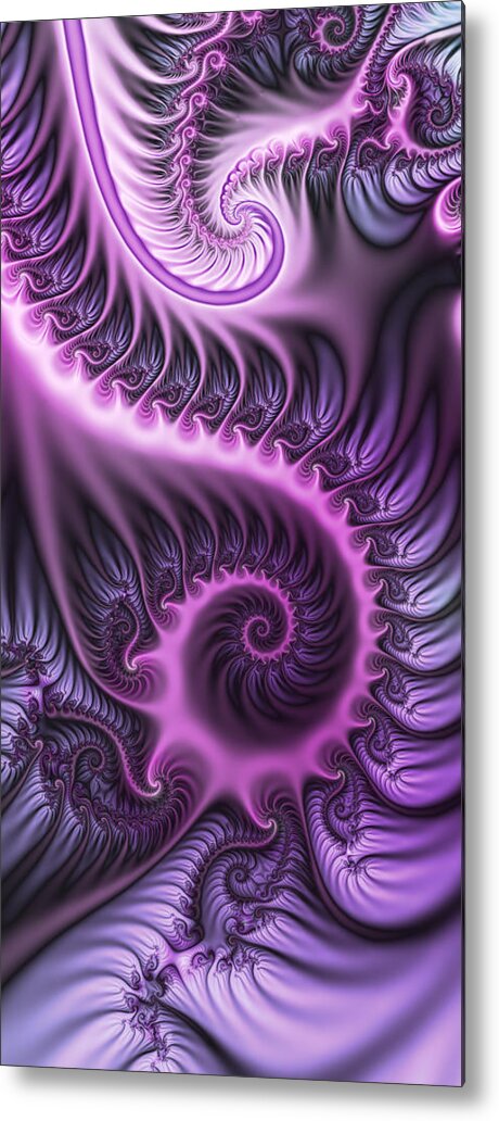 Abstract Metal Print featuring the digital art Purple and Friends by Gabiw Art