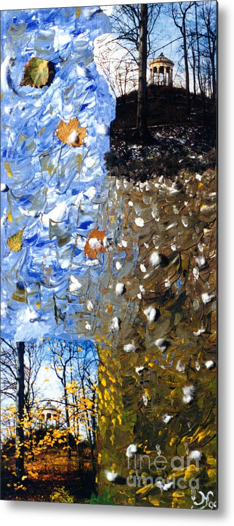 Blue Metal Print featuring the painting Synchronicity by Heidi Sieber