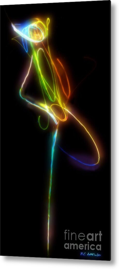 Abstract Metal Print featuring the digital art Tiny Dancer by RC DeWinter