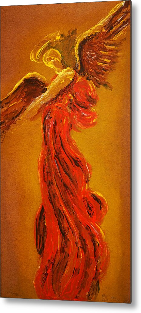 Giorgio Metal Print featuring the painting Your Angel is waiting by Giorgio Tuscani