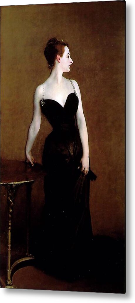 John Singer Sargent Metal Print featuring the painting Madame X #4 by John Singer Sargent