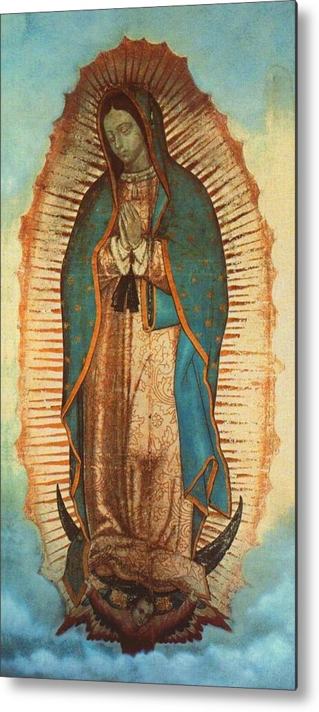Guadalope Metal Print featuring the painting Our Lady Of Guadalupe #3 by Pam Neilands