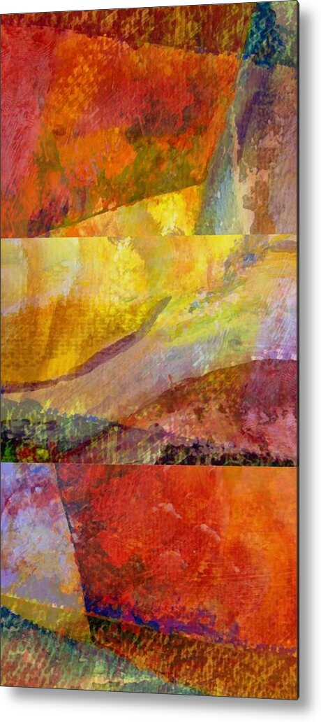 Abstract Collage Metal Print featuring the painting Abstract Collage No. 3 by Michelle Calkins