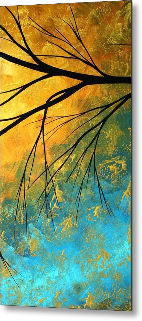 Abstract Metal Print featuring the painting Abstract Landscape Art PASSING BEAUTY 2 of 5 by Megan Duncanson