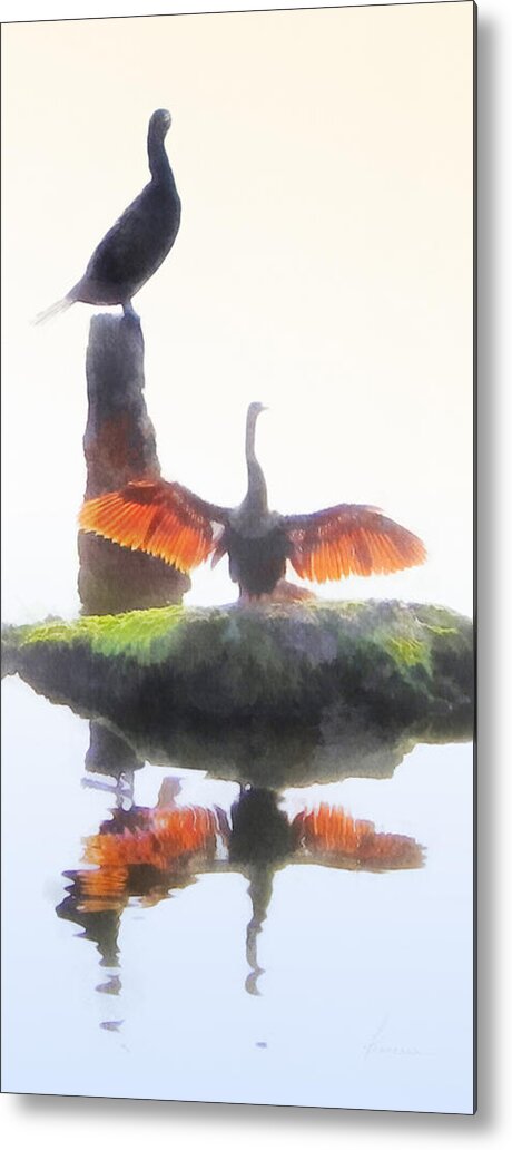 Anhingas Metal Print featuring the digital art Anhingas Morning by Frances Miller