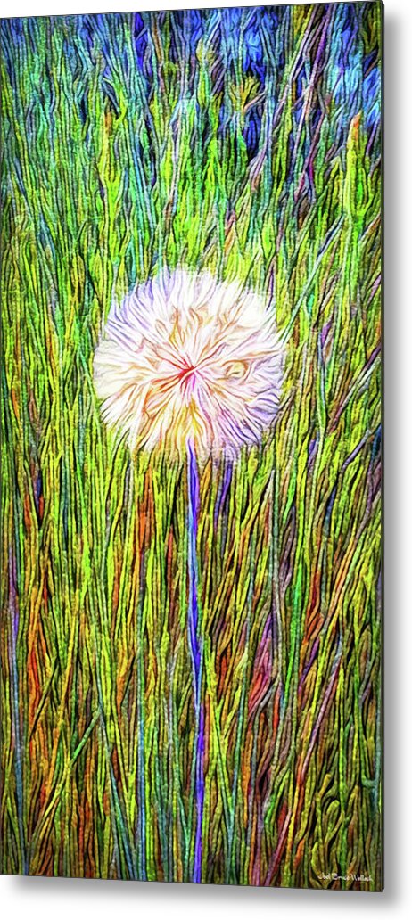 Joelbrucewallach Metal Print featuring the digital art Dandelion In Glory by Joel Bruce Wallach