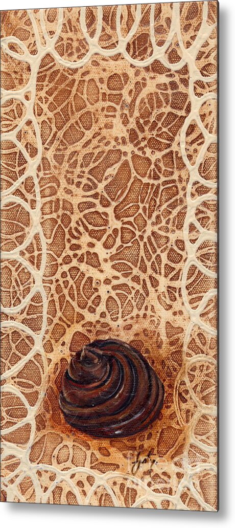 Dark Chocolate Swirl Metal Print featuring the painting Dark Chocolate Swirl by Daniela Easter