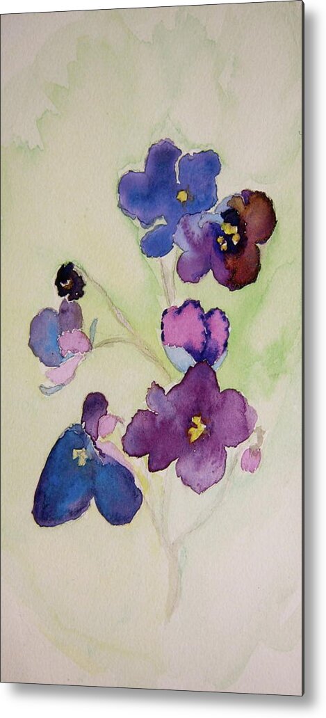 Violets Metal Print featuring the painting Diversity by Beverley Harper Tinsley