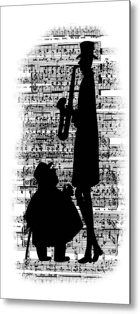 Musicians Metal Print featuring the digital art Knowing the Score Transparent Background by Barbara St Jean