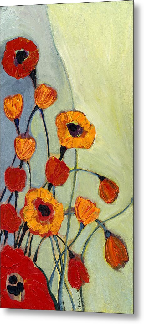 Poppy Metal Print featuring the painting Poppies by Jennifer Lommers