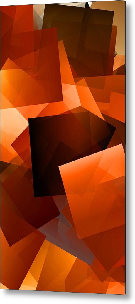 Abstract Metal Print featuring the digital art Simple Cubism Abstract 145 by Chris Butler
