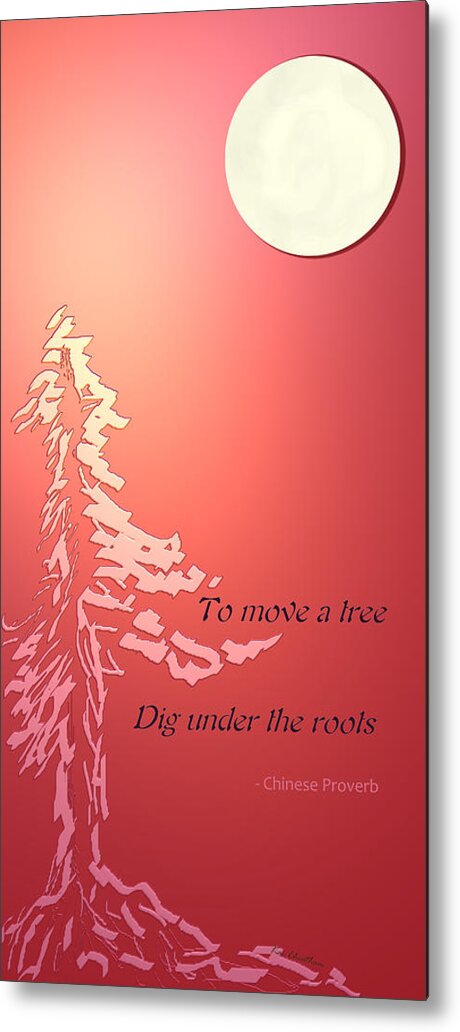 Digital Painting Metal Print featuring the digital art Tree Proverb by Kae Cheatham