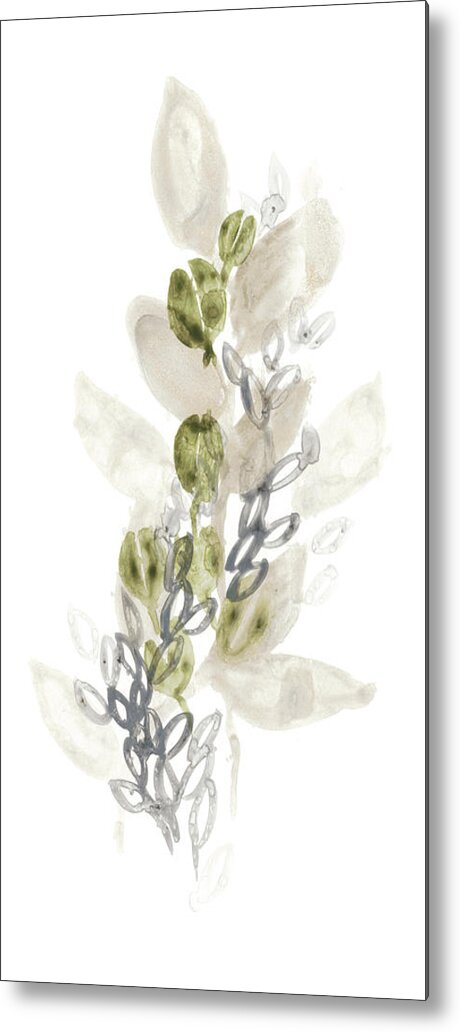 Botanical & Floral Metal Print featuring the painting Botanica Whimsy IIi #1 by June Erica Vess