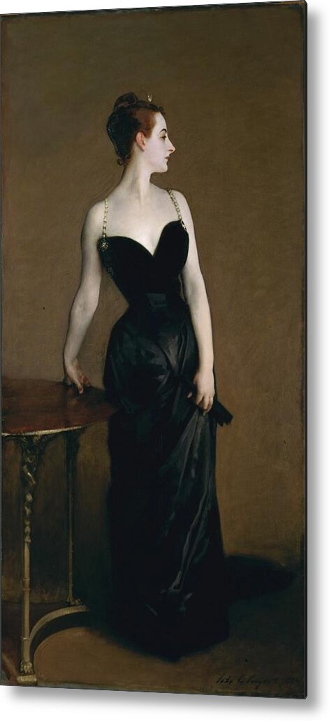 Portrait Metal Print featuring the painting Madame X by John Singer Sargent