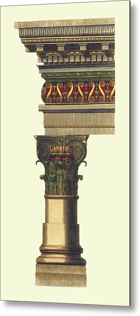 Architecture Metal Print featuring the painting Column & Cornice I by Vision Studio