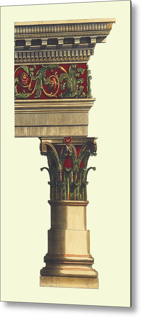 Architecture Metal Print featuring the painting Column & Cornice II by Vision Studio