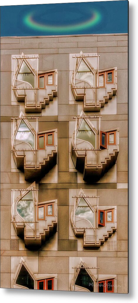 Windows Metal Print featuring the photograph The thinking rooms Cloudy Sky by Micah Offman