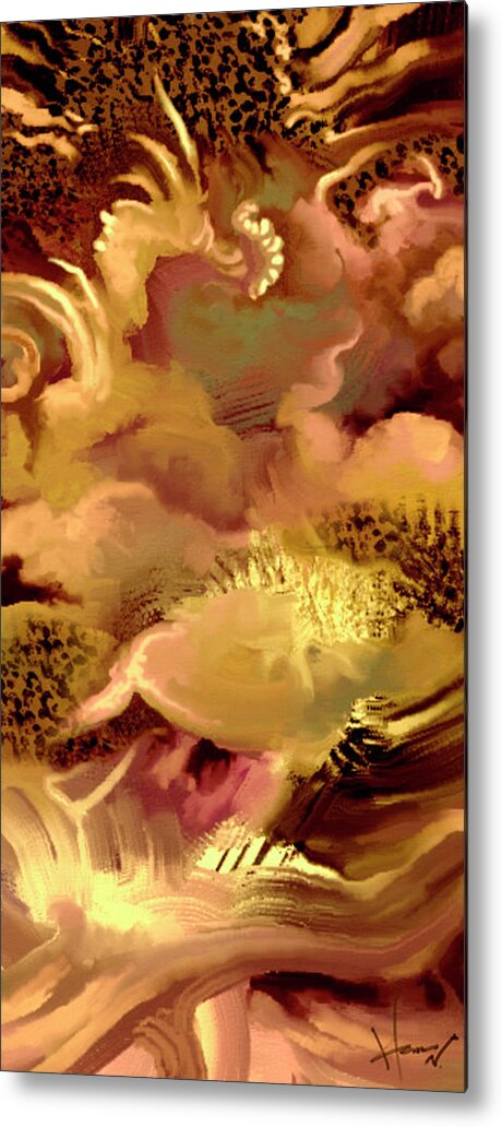 Metaphysical Metal Print featuring the painting A higher order by Hans Neuhart