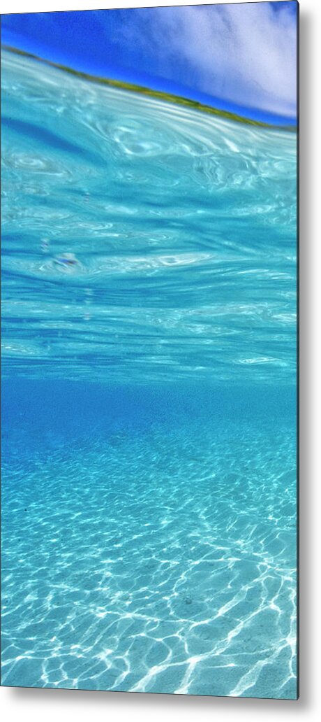 Ocean Metal Print featuring the photograph Water and sky triptych - 1 of 3 by Artesub