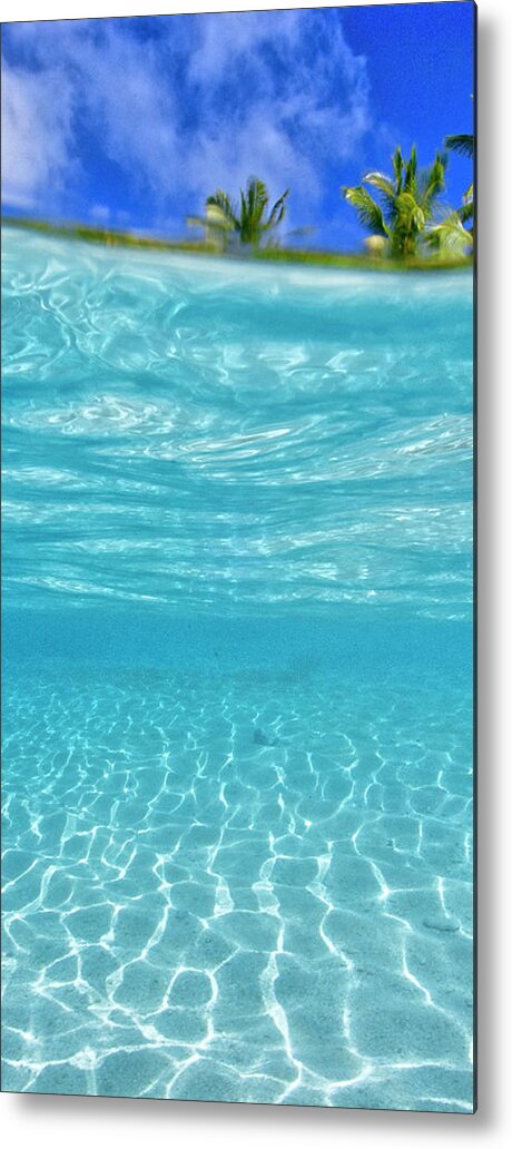 Ocean Metal Print featuring the photograph Water and sky triptych - 2 of 3 by Artesub