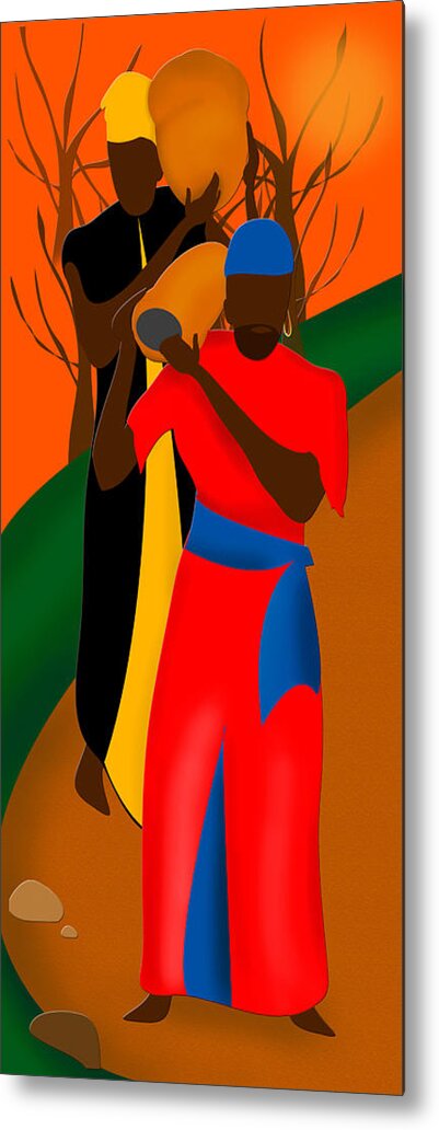 African Men Metal Print featuring the digital art From The Mountain by Terry Boykin
