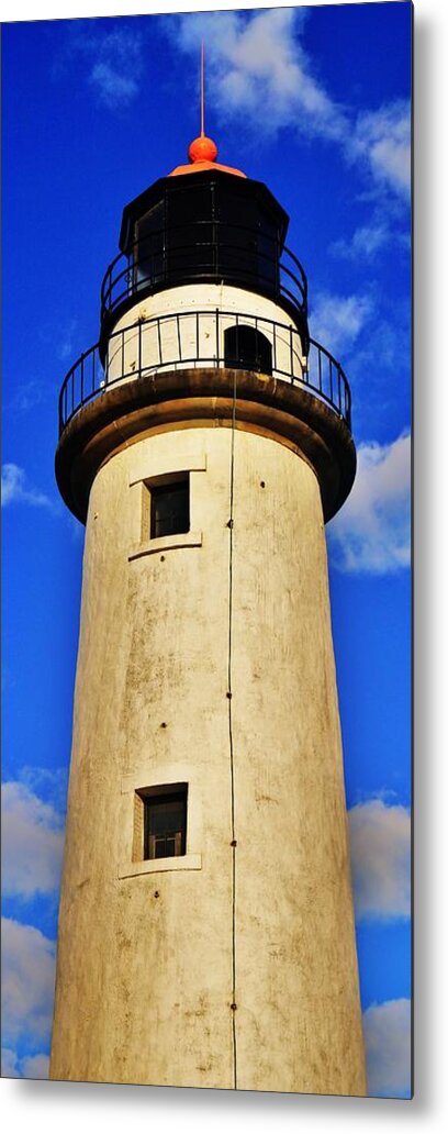  Metal Print featuring the photograph Point Aux Barques Light Tower 10.12.13 No. 1 by Daniel Thompson