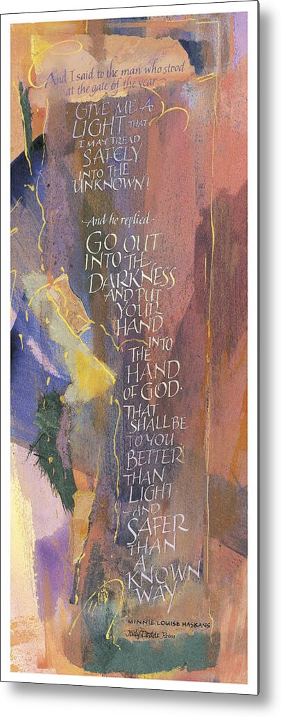 God's Faithfulness Metal Print featuring the painting Hand Of God by Judy Dodds
