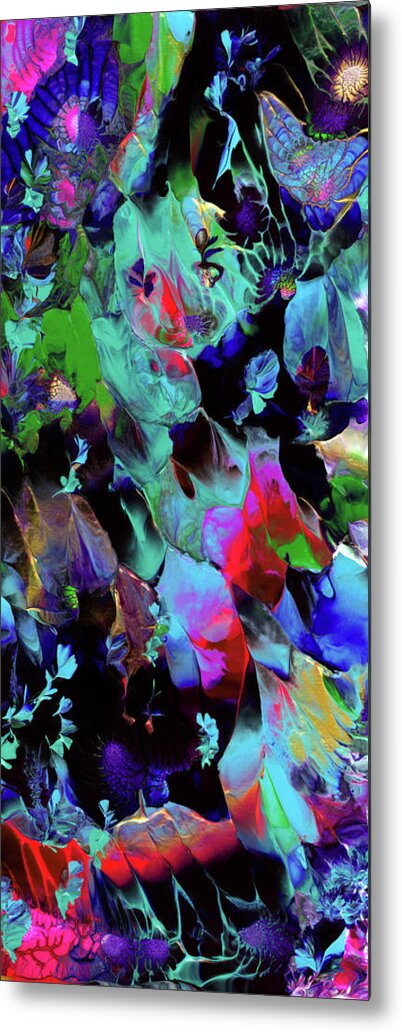 Outer Space Metal Print featuring the painting Beyond the Webbed Galaxy by Nan Bilden