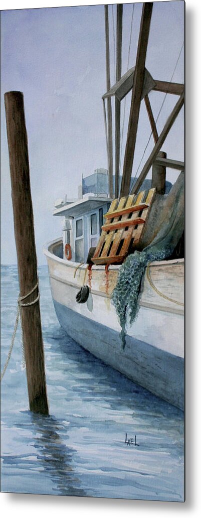 Old Boat Metal Print featuring the painting Old Boat by Lael Rutherford