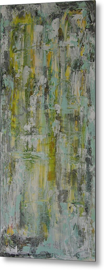 Abstract Painting Metal Print featuring the painting W21 - twice I by KUNST MIT HERZ Art with heart