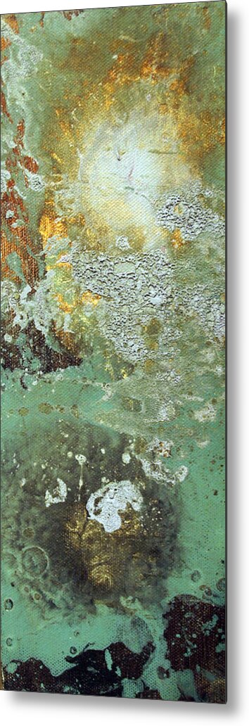 Non-objective Metal Print featuring the painting Abstract by Corina Bishop