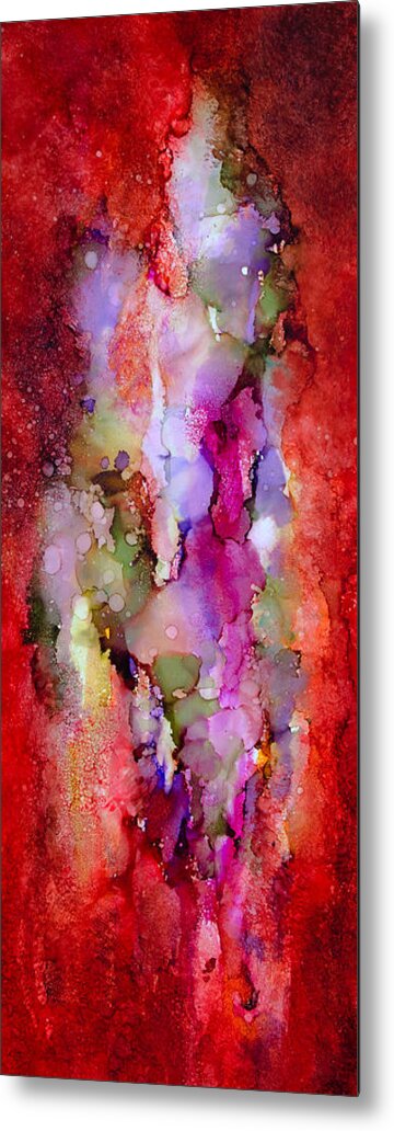 Abstract Metal Print featuring the painting It's Complicated - C by Sandy Sandy