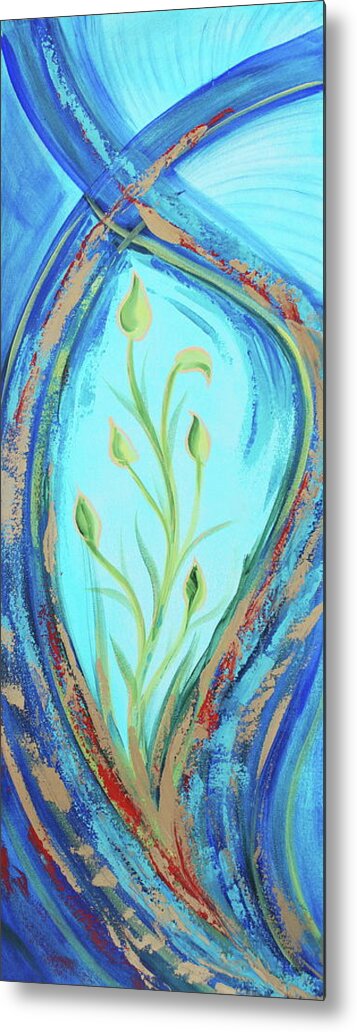 Worshipful Art Metal Print featuring the painting New LIfe by Deb Brown Maher