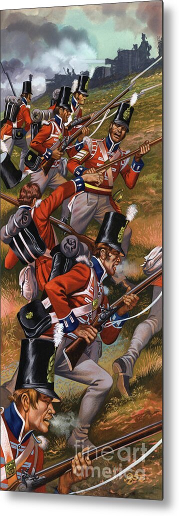 History Metal Print featuring the painting The Battle Of Corunna by Ron Embleton