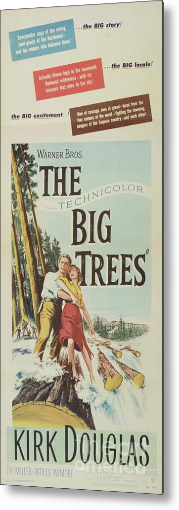 The Metal Print featuring the painting Classic Movie Poster - The Big Trees by Esoterica Art Agency