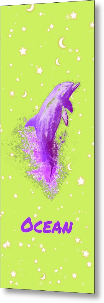 Sky Metal Print featuring the digital art SkY Dolphin Nature by Auranatura Art