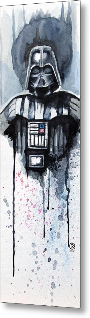 Star Wars Metal Print featuring the painting Darth Vader by David Kraig