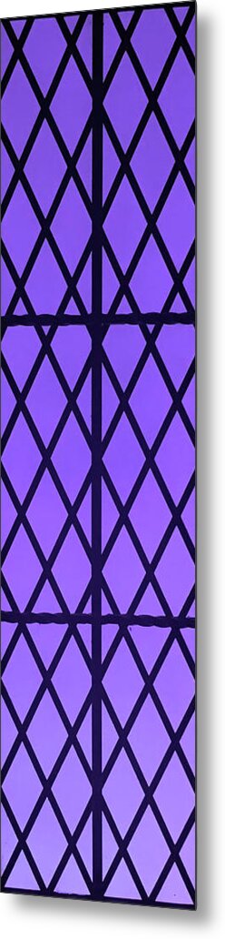 Window Metal Print featuring the photograph Castle Window Purple by Aimee L Maher ALM GALLERY