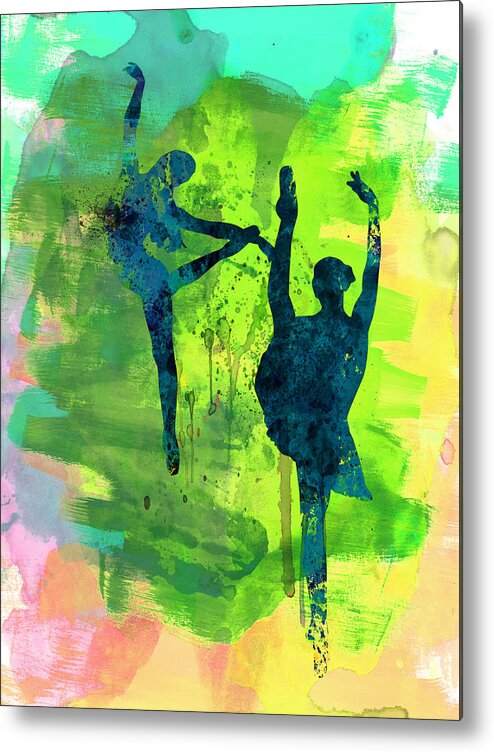 Ballet Metal Print featuring the painting Ballet Watercolor 1 by Naxart Studio