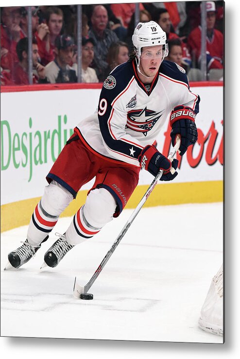 People Metal Print featuring the photograph Columbus Blue Jackets V Montreal #1 by Francois Lacasse