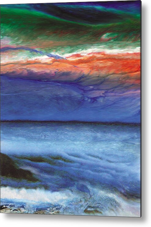 alien Landscape Metal Print featuring the painting Frosty Wind #1 by The Art of Marsha Charlebois