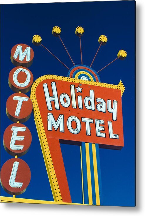 Holiday Metal Print featuring the photograph Holiday Motel by Matthew Bamberg