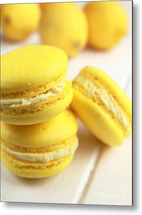 Almond Metal Print featuring the photograph Macarons #1 by Isabel Poulin