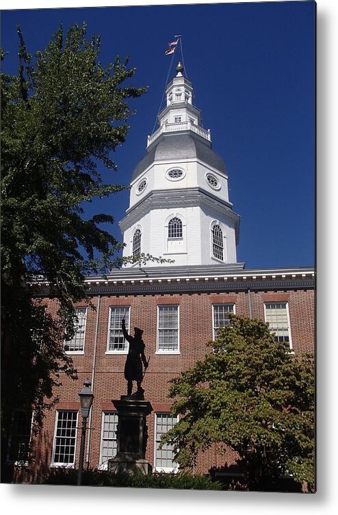 Annapolis Metal Print featuring the photograph Maryland State House #2 by Curtis Krusie