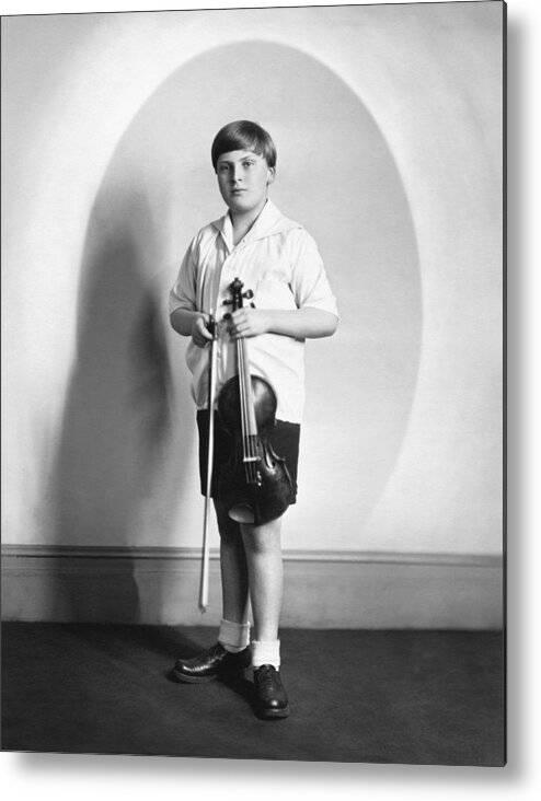 1931 Metal Print featuring the photograph Violinist Yehudi Menuhin #1 by Underwood Archives
