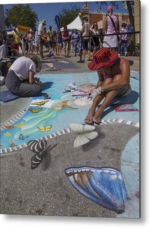 Florida Metal Print featuring the photograph Lake Worth Street Painting Festival #14 by Debra and Dave Vanderlaan