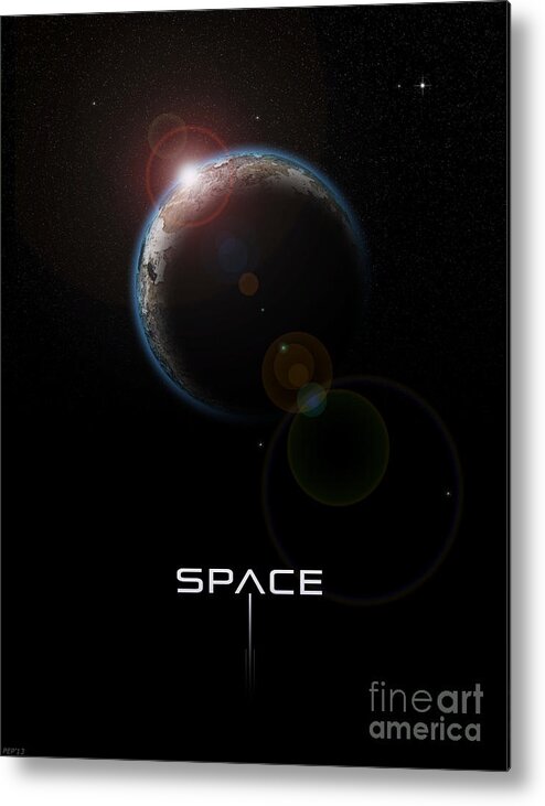 Space Metal Print featuring the digital art Space #4 by Phil Perkins